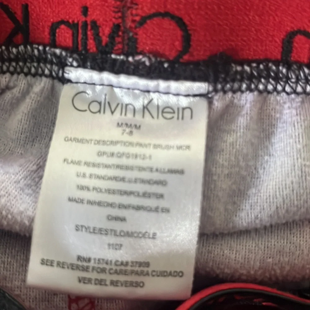 Bundle of 2 Calvin Klein flannel pj bottoms, sz 7/8